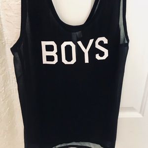 Sheer black BOYS tank